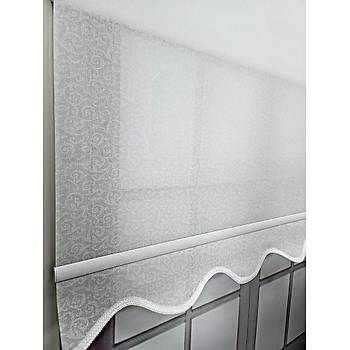 BBB Desenli ift Mekanizmal Tl Stor Perde Ekru Renk TS3003