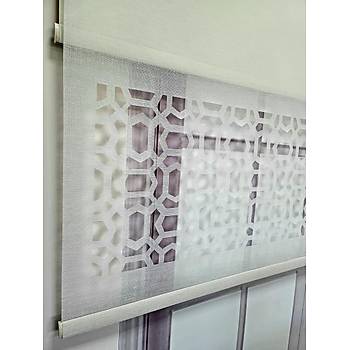 BBB Lazer Kesim ift Mekanizmal Tl Stor Perde Ekru MLT5007