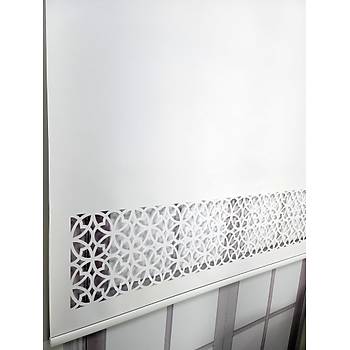 BBB Lazer Stor Perde Mat Kaln Kumal Beyaz Renk LZR108