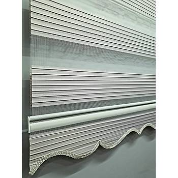 BBB Pliseli Ak Gri Stor Zebra Perde MZ485 Hemen Kargo