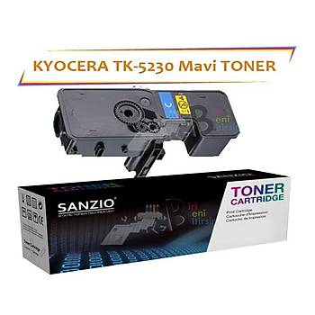 Kyocera Mita TK5230 Cyan Mavi 2200 Sayfa Muadil Toner ECOSYS P5021 M5521
