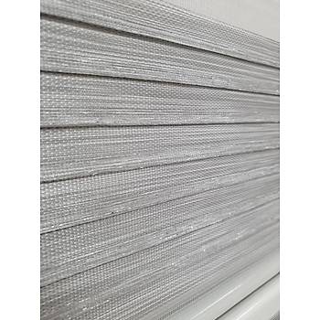 BBB Geni Pliseli Simli Gri Zebra Stor Perde MZ294