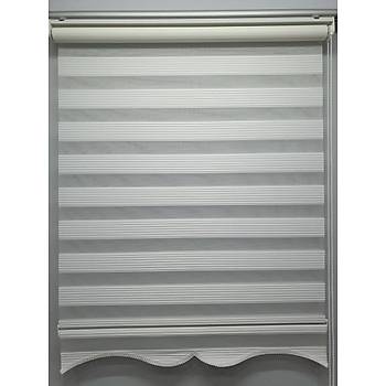 BBB Dar Pliseli Stor Zebra Perde Beyaz MZ320