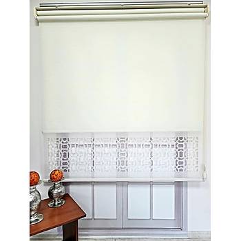 BBB Lazer Kesim ift Mekanizmal Tl Stor Perde Ekru MLT5007