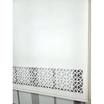BBB Lazer Stor Perde Mat Kaln Kumal Beyaz Renk LZR108