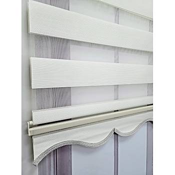 BBB Mikro Pliseli Stor Zebra Perde Krem MZ484