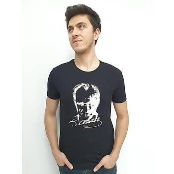 Atatürk Baskılı Tişört T-shirt Likralı Supreme Kumaş %90 Pamuk