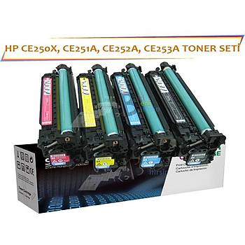 HP CE250A Muadil Toner Seti 4Renk Color LaserJet Cm3530 Cp3525