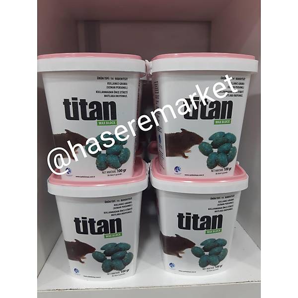 Titan Wax Block 4 Gr'lk Blok -Fare Zehri 100 Gr -1 Adet