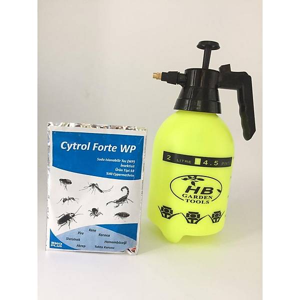  (20 gram) Cytrol Forte Genel Haşere Öldürücü + HB Mekanik El Pompası 2 Lt ( Litre )   