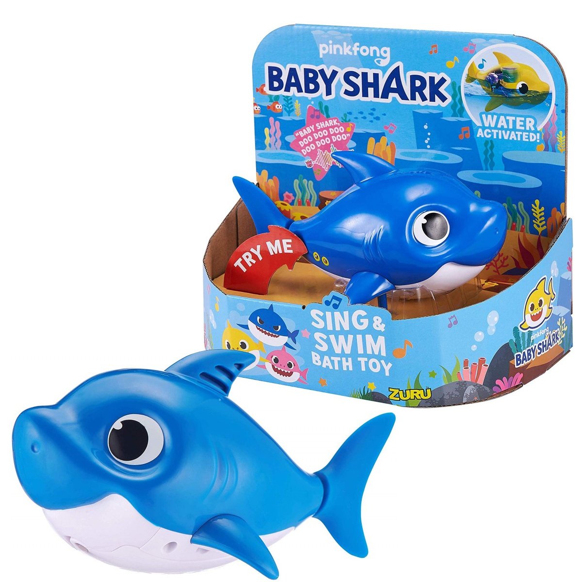 BAH03000 Baby Shark Şarkı Söyleyen ve Yüzen Sensörlü Figür / İndirimli