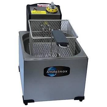 Armeka 3 Litre Tek Hazneli Elektrikli Kapakl� Frit�z Sanayi Tipi