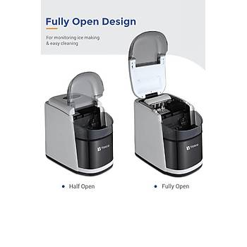 Vosco Pro Set �st� Buz Makinesi 12 Kg Gri