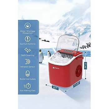 Vosco SET �ST� BUZ MAK�NES� 12 KG KIRMIZI