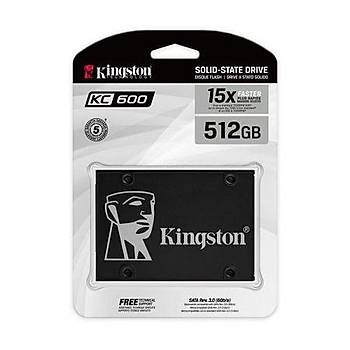 Kingston 512GB KC600 550MB-520MB-S 2.5"sata 3 SSD SKC600-512G Ssd Hardisk