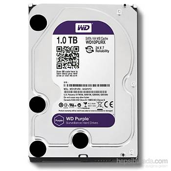 Wd 1TB Purple Intellipower Sata 3.0 64Mb 3,5" Güvenlik Diski 7x24 (WD10PURX) Harddisk
