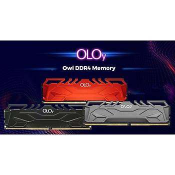 OLOy 8GB DDR4 3200MHZ C16 OWL RED MD4U083216BHSA Soðutuculu Pc Ram