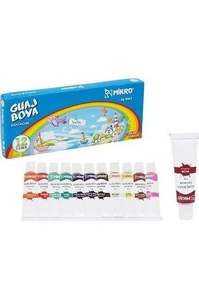 Mikro Guaj Boya 12 Renk 9 Ml