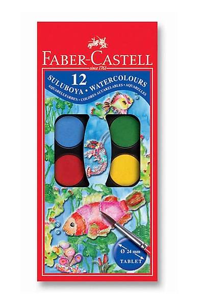 Faber Castell Sulu Boya 12 Renk Kk Boy