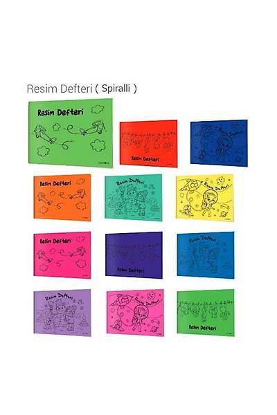 nar Resim Defteri 35x50 Spiralli 25 Yaprak Plastik Kapak