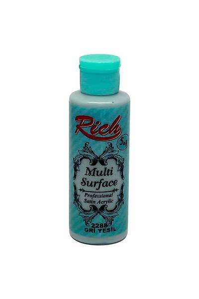 Rich Multi Surface Akrilik Boya 130cc 2288 Gri Yeil