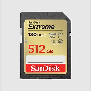 512GB Extreme Pro UHS-I 180MB/s SD Card