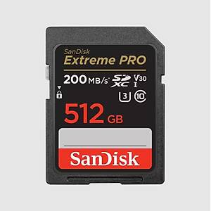 512GB Extreme PRO SDCX UHS-I 200MB/s SD Card