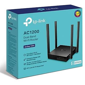 TP-LINK ARCHER C54 AC1200 KABLOSUZ DUAL BAND ROUTER