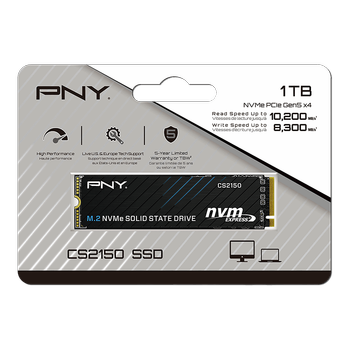 PNY CS2150 1TB 10200/8300 MB/s M.2 NVMe SSD (M280CS2150-1TB-TB)