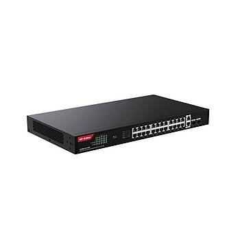 IP-COM G1128-24-410W 24 PORT GIGABIT +2XGB RJ45/SFP UPLINK 370W POE RACKMOUNT SWITCH