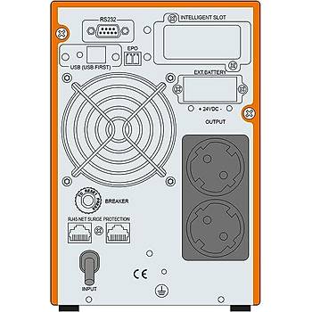 UPS Online 1KVA 1F/1F 4-8 dk. 2x12V/7AH Ak Powerpack SE