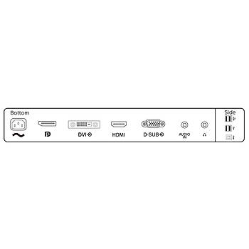 23.8 PHILIPS 241B8QJEB/00 IPS 5MS 75MHZ 1XVGA 1XHDMI 1XDP 1XDVI FHD 1920X1080 USB HOPARLR YKSEKLK AYARI VESA SYAH
