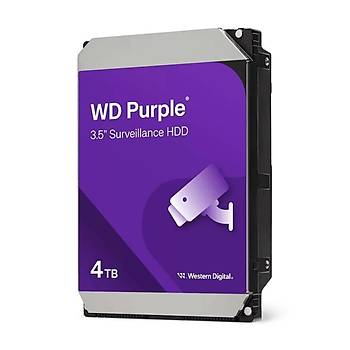4 TB WD 3.5 PURPLE SATA3 5400RPM 128MB 7/24 GUVENLIK WD44PURZ (3 YIL RESMI DIST GARANTILI)