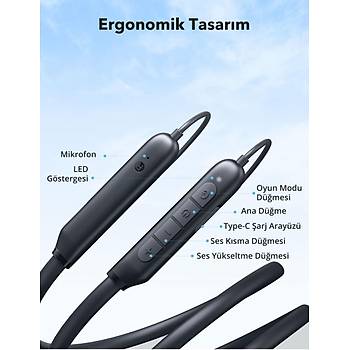 ENC Mikrofonlu M�knat�sl� Boyun Ask�l� Bluetooth Kulakl�k IPX5 5.2 Bt