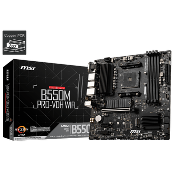 MSI B550M PRO-VDH WIFI DDR4 4400MHZ 1XVGA 1XHDMI 1XDP 2XM.2 USB 3.2 MATX AM4 (AMD 5000 VE 3000 SER�S� ��LEMC� UYUMLU)