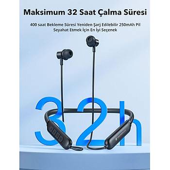 ENC Mikrofonlu M�knat�sl� Boyun Ask�l� Bluetooth Kulakl�k IPX5 5.2 Bt