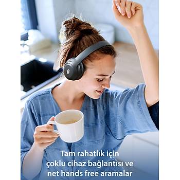 40 mm Srcl Kafast Bluetooth Kulaklk 20 Saat Mzik BT 5.3 Siyah