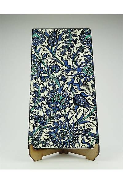 10x20 Mavi Seramik Çini Desenli Dekoratif Duvar Karolarý - 0002