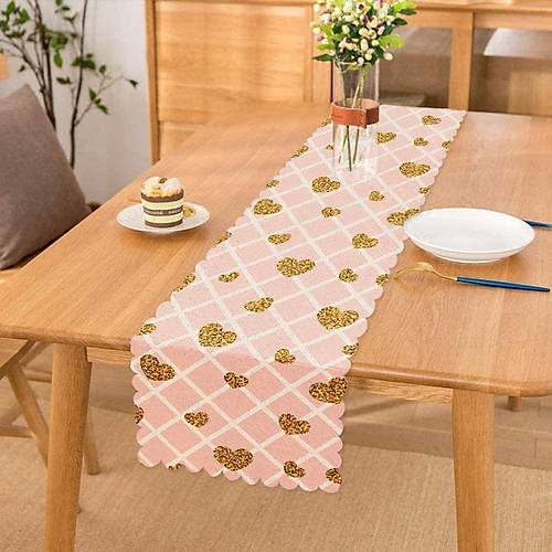 Pembe Zigzag Gold Kalp Runner