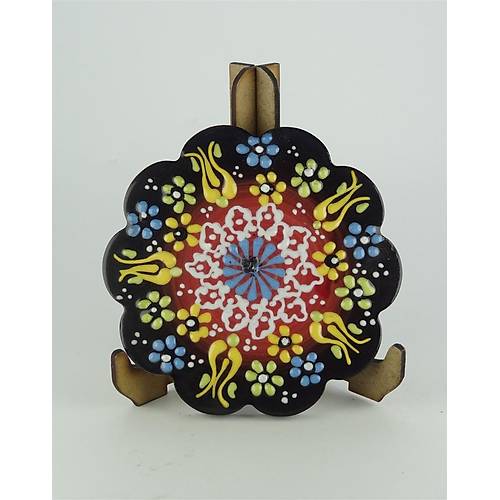 11 cm Siyah Otantik Seramik Kk Nihale Bardak Altl