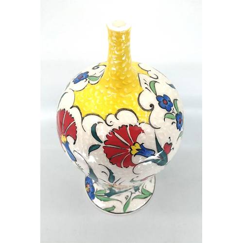 25 cm Seramik El Sanat Seluklu Motifli Dekoratif emi Blbl Vazo Model 026