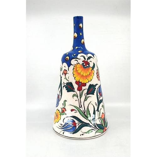 27 cm Seramik El Sanat Seluklu Motifli Dekoratif Renkli ie Vazo Model 040