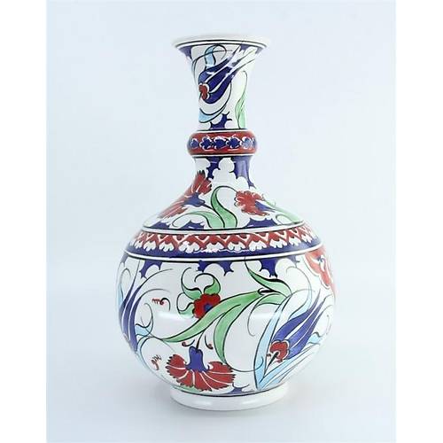21 cm Seramik Seluklu Motif Samur Dekoratif Gzya Vazo Model VZ-38