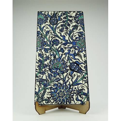 10x20 Mavi Seramik ini Desenli Dekoratif Duvar Karolar - 0002