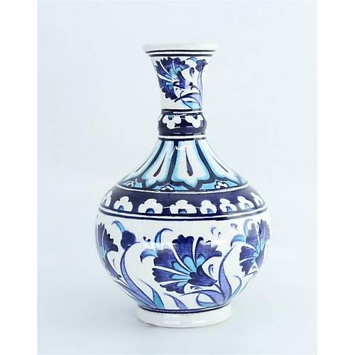 14 cm Seramik Seluklu Motif Samur Dekoratif Gzya Vazo Model VZ-24
