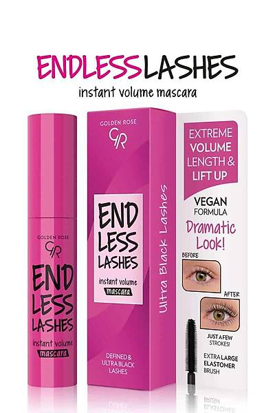 Golden Rose Endless Lashes Mascara-Black-Kvrm Veren Maskara