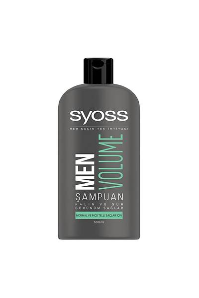 Syoss Men Volume Normal ve nce Telli Salar iin ampuan 500ml