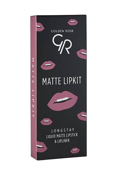 Golden Rose Matte Lip Kit-Blush Pink-Likit Mat Ruj&Dudak Kalemi