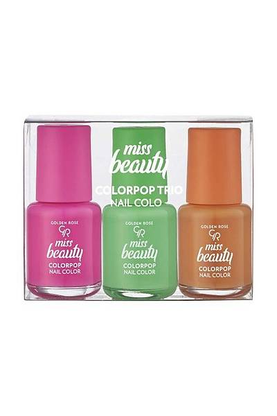 Golden Rose Miss Beauty Colorpop Trio Nail Colors-Oje Seti