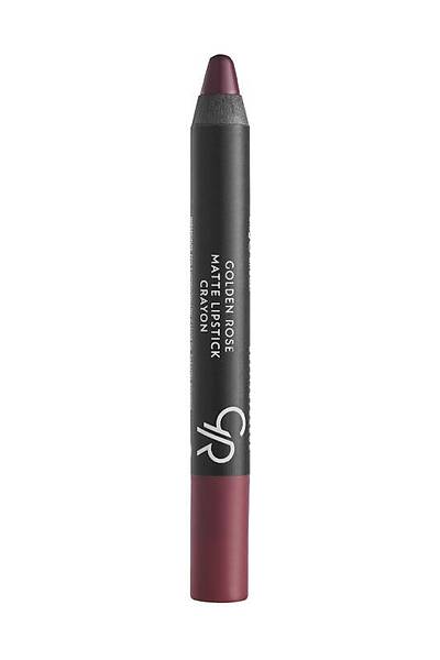 Golden Rose Matte Lipstick Crayon-19 Dark Violet-Mat Kalem Ruj